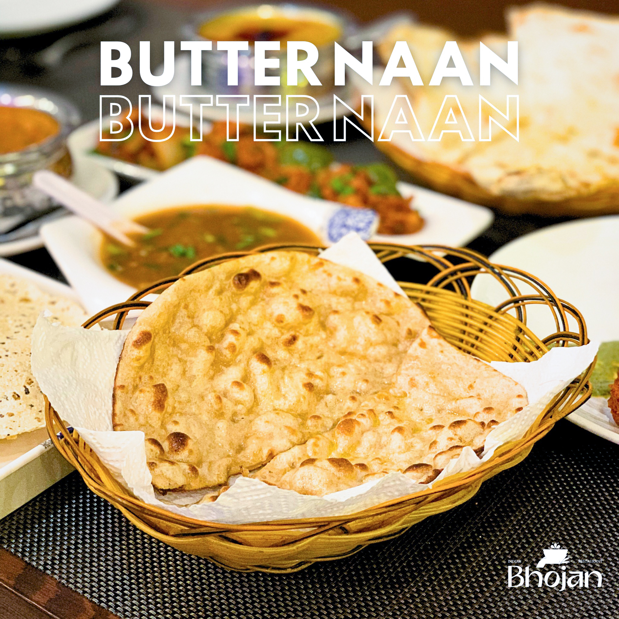 Butter naan at Bhojan Indian Restaurant in Da Nang