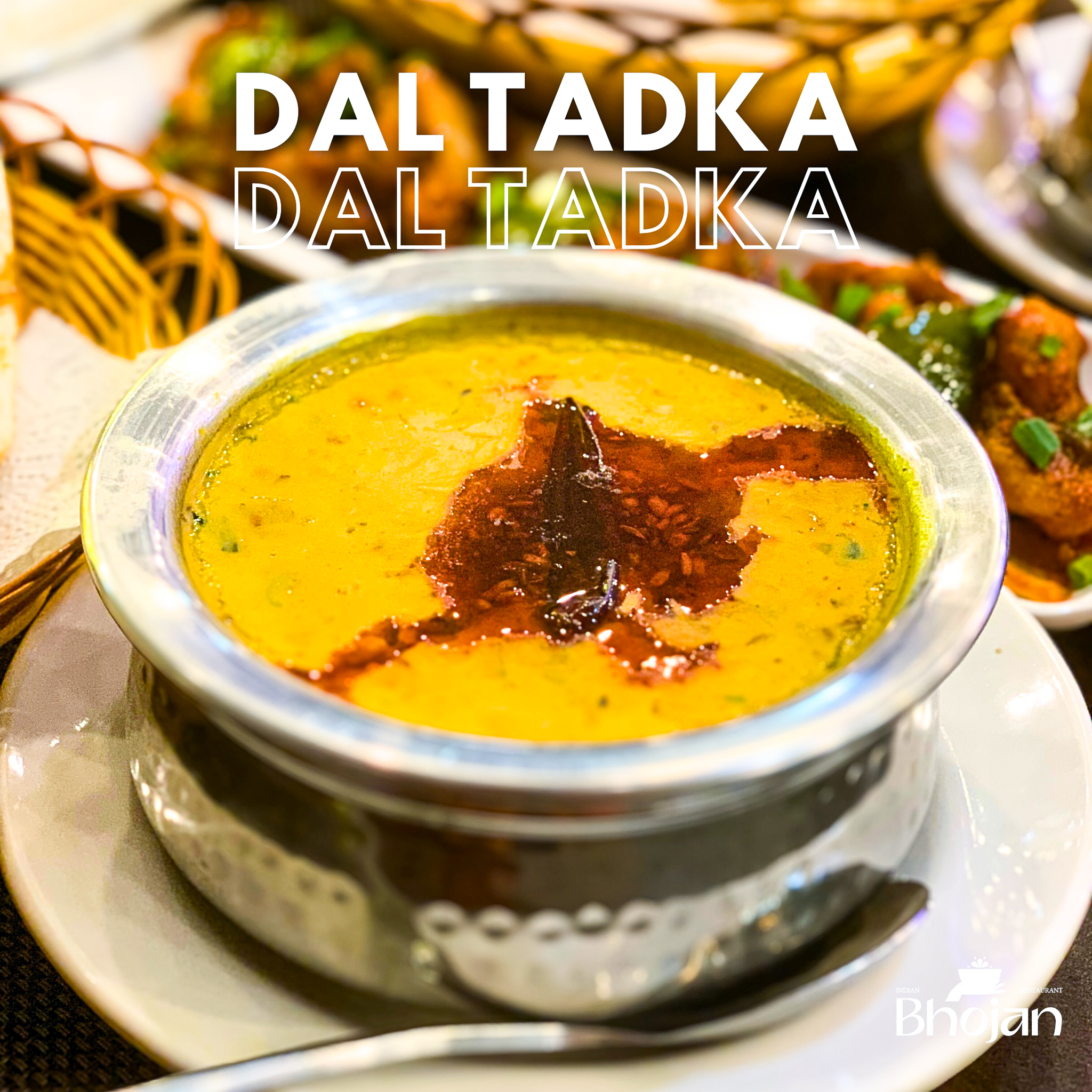 Dal tadka Indian lentil curry at Bhojan Da Nang